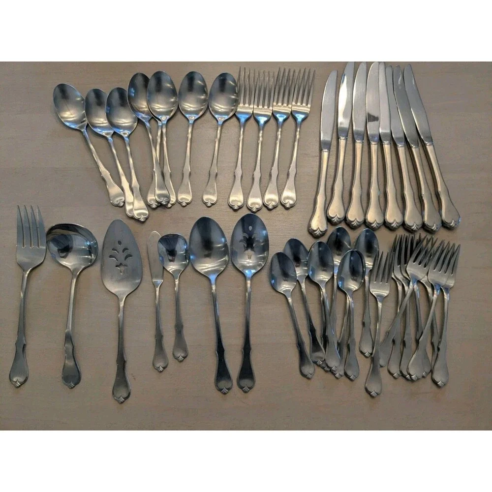Oneida American Freedom Satin Wm A Rogers Premier 47 Pieces Service For 8
